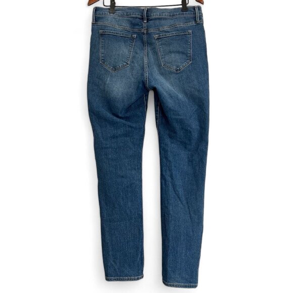 Old Navy Jeans Women's 10L Blue Original Straight Leg Mid Rise Medium Wash Denim - Picture 2 of 11